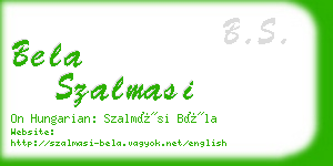 bela szalmasi business card